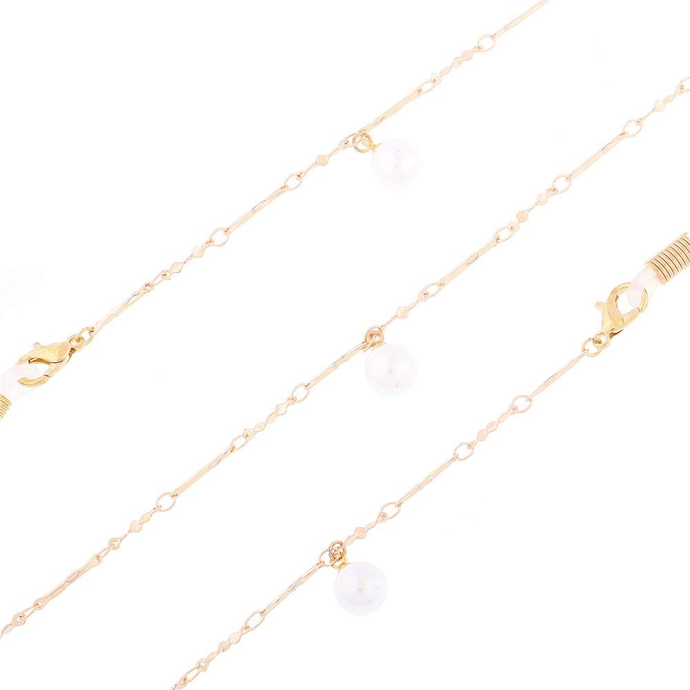 Sonnenbrillen-Kette, Brillenband, Rutschfeste Brillenkette for Damen, aus Edelstahl
