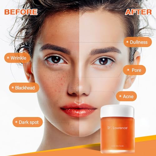 Face Scrub with Jam & Vitamin C, Face Exfoliator, Exfoliating Face Wash Scrub, Face Scrub for Women & Men, Gentle Facial Scrub Cleanser for Peeling Shrink pores, Blackheads, Acne, Dull, Dry Skin, 100g - Image 6