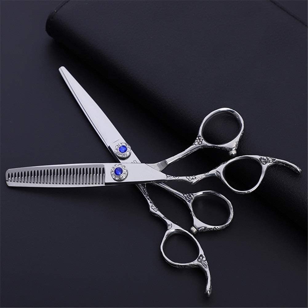Hairdressing Scissors Left Handed Series Sharp and Precise Cut Left-Hand Haircut Barber Scissors for Barber Shop,Salon and Home Use 6.0 Inches Plum Flower