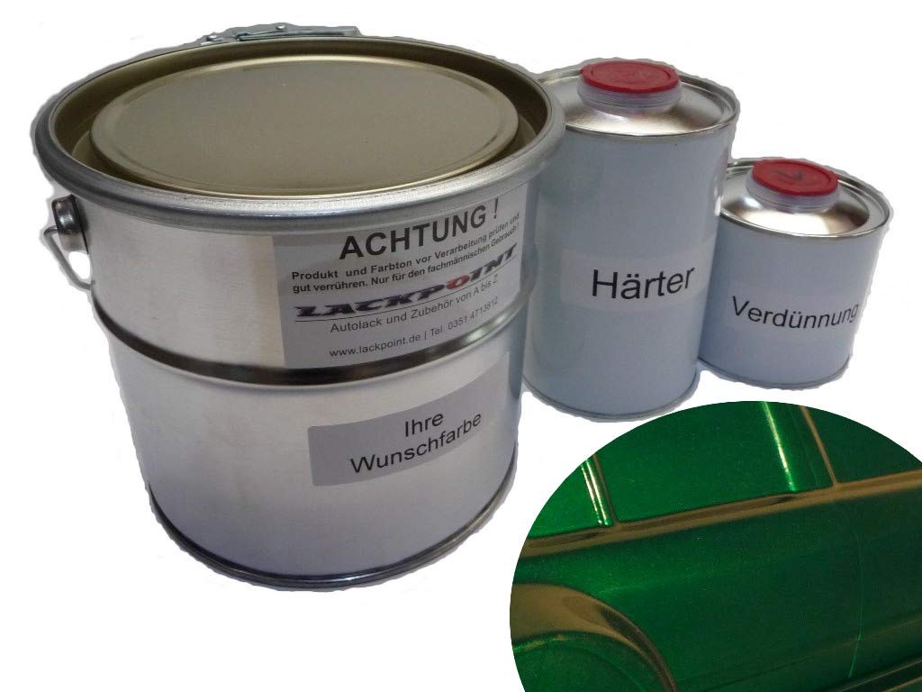 Lackpoint 1,75 Liter Set 2K Autolack Dark Green Metallic Kein Klarlack Trendlack Tuning