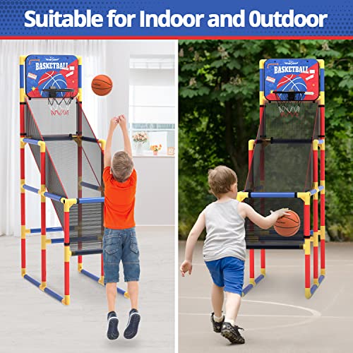 Eaglestone Basketball Hoop Arcade Game Indoor W/Electronic Scoreboard, Basketball Hoop Outdoor For Kids With 4 Balls, Cheer Sound. Toddler Basketball Sports Toys, Basketball Gift For Boys & Girls #TOP6