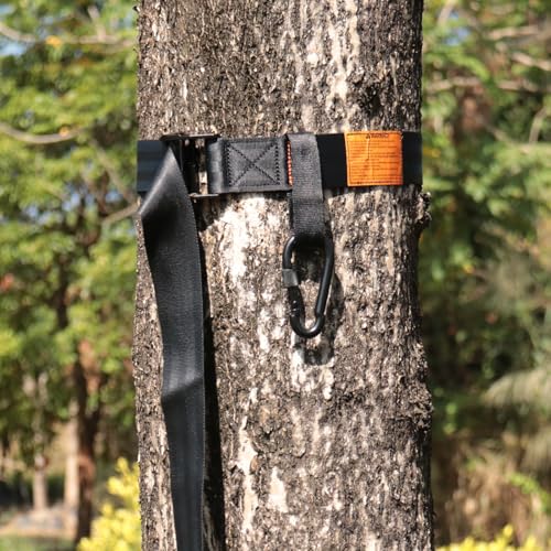 Boaton Tree Stand Safety Strap, Hunting Safety Harness Tree Strap, Quick And Easy Set Up, Treestand Accessories for Hunting (Black-upgrade)