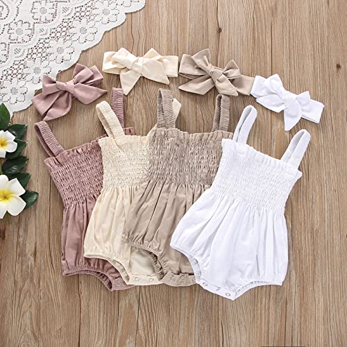 Newborn Baby Girl Romper Smocked Ruffle Sleeveless Backless Bodysuit Jumpsuit Lace Tutu Dress Summer Clothes2