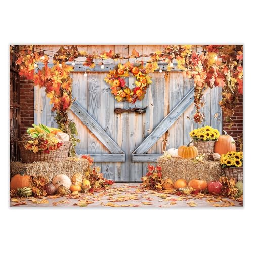 Fall Photo Backdrops for Photography Thanksgiving Decorations 7x5ft