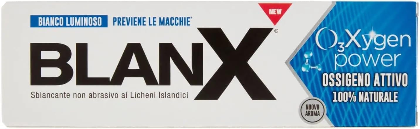 Blanx O3Xygen Power Zahnpasta, 12er Pack, 75 ml, Aktiver Sauerstoff für strahlend weiße Zähne,+ italy shop free keyring