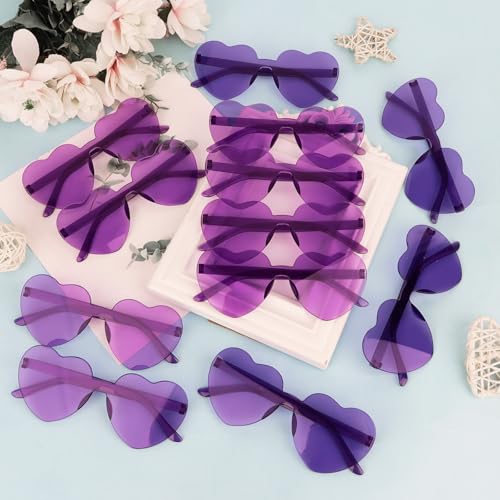 Image of Heart Sunglasses 12 /18 /24 Pcs Heart Shaped Glasses for Women Cute Funny Party Glasses Party Favors Accessories