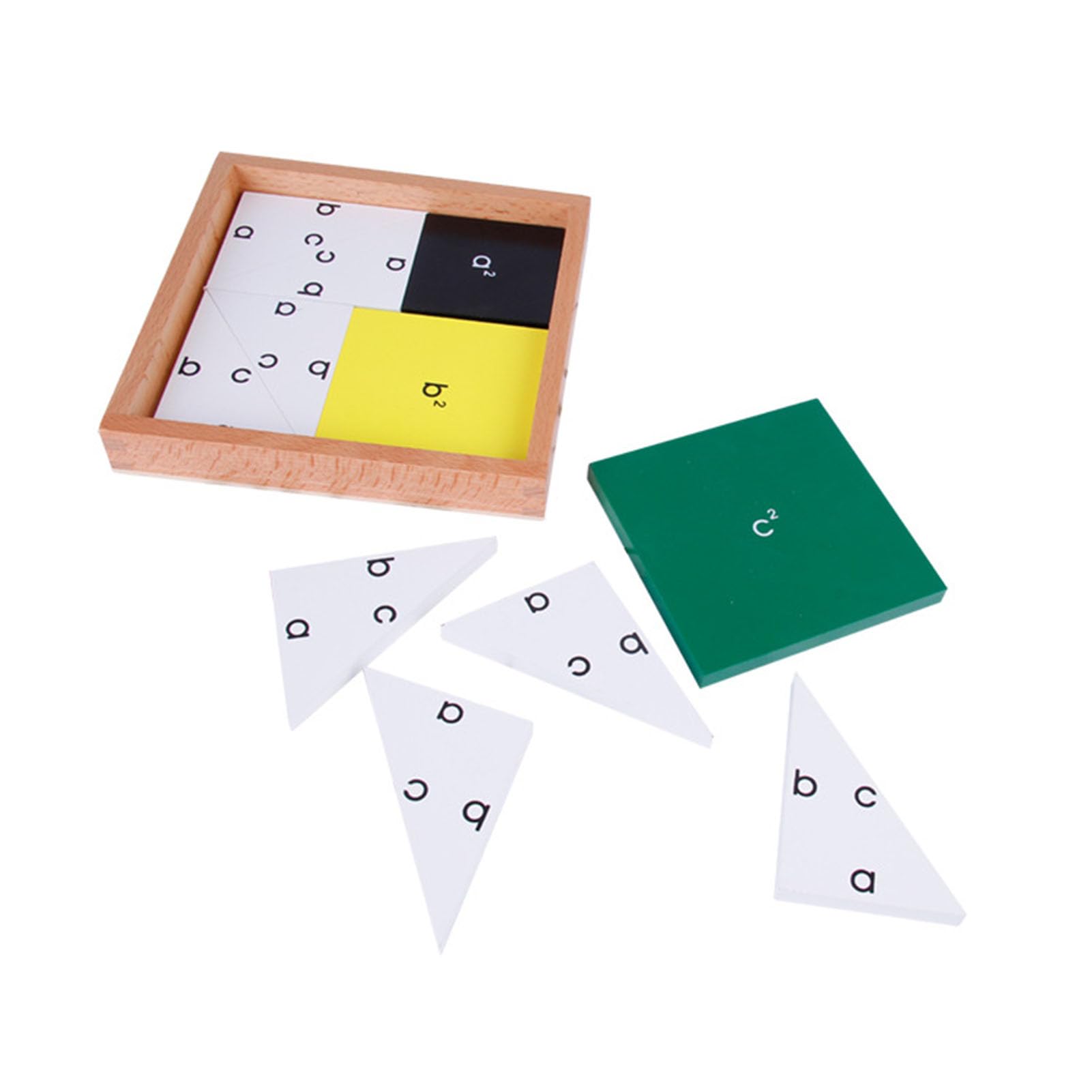 Montessori Pythagoreisches Theorem Holzspielzeug, Mathematisches Lernmaterial für visuelles Lernen,Model a