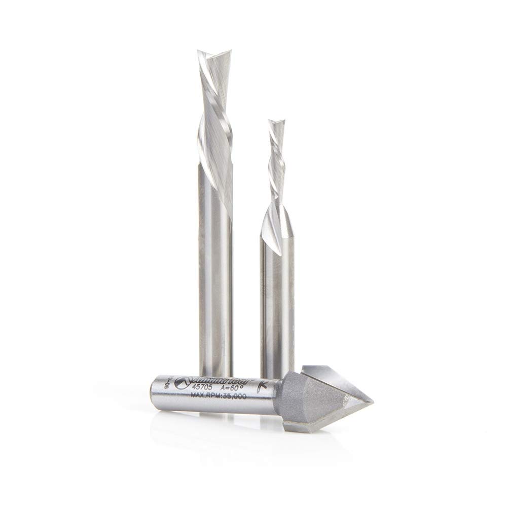 AMS-255 3-Pc CNC Must Have Pack 1/4 Inch Shank
