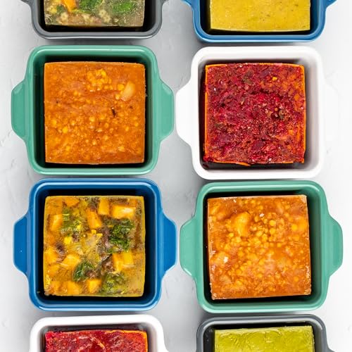 Image of Souper Cubes Ceramic Baking Dishes 2.0-5 inch x 5 inch Baking Dishes with Silicone Lids, Individual Baking Dishes for Oven, Microwave, Oven and Air Fryer Safe, USA Made, Set of 2 - Charcoal