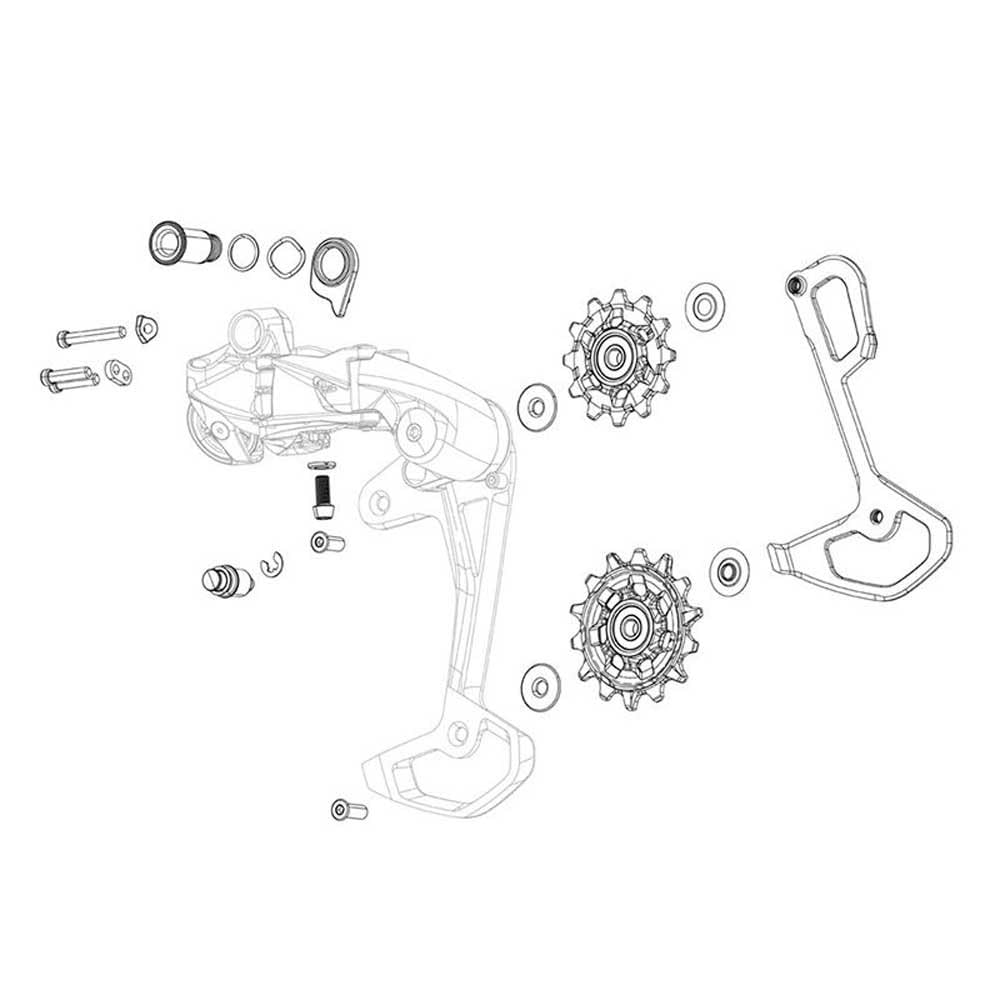 Sram Ersatzkäfig-2139980132 Dérailleur arrière Noir Taille Unique