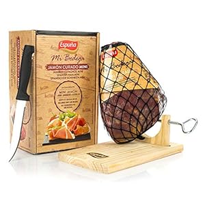 Jamonprive Gerijpte Mini Serrano Ham 1 Kg + Hamklem + Hammes – Spaanse ham