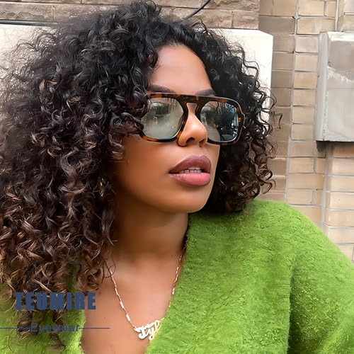 Trendy Square Aviator Sunglasses for Women Men Vintage 70s Designer Inspired Sun Glasses Flat Top Shades2