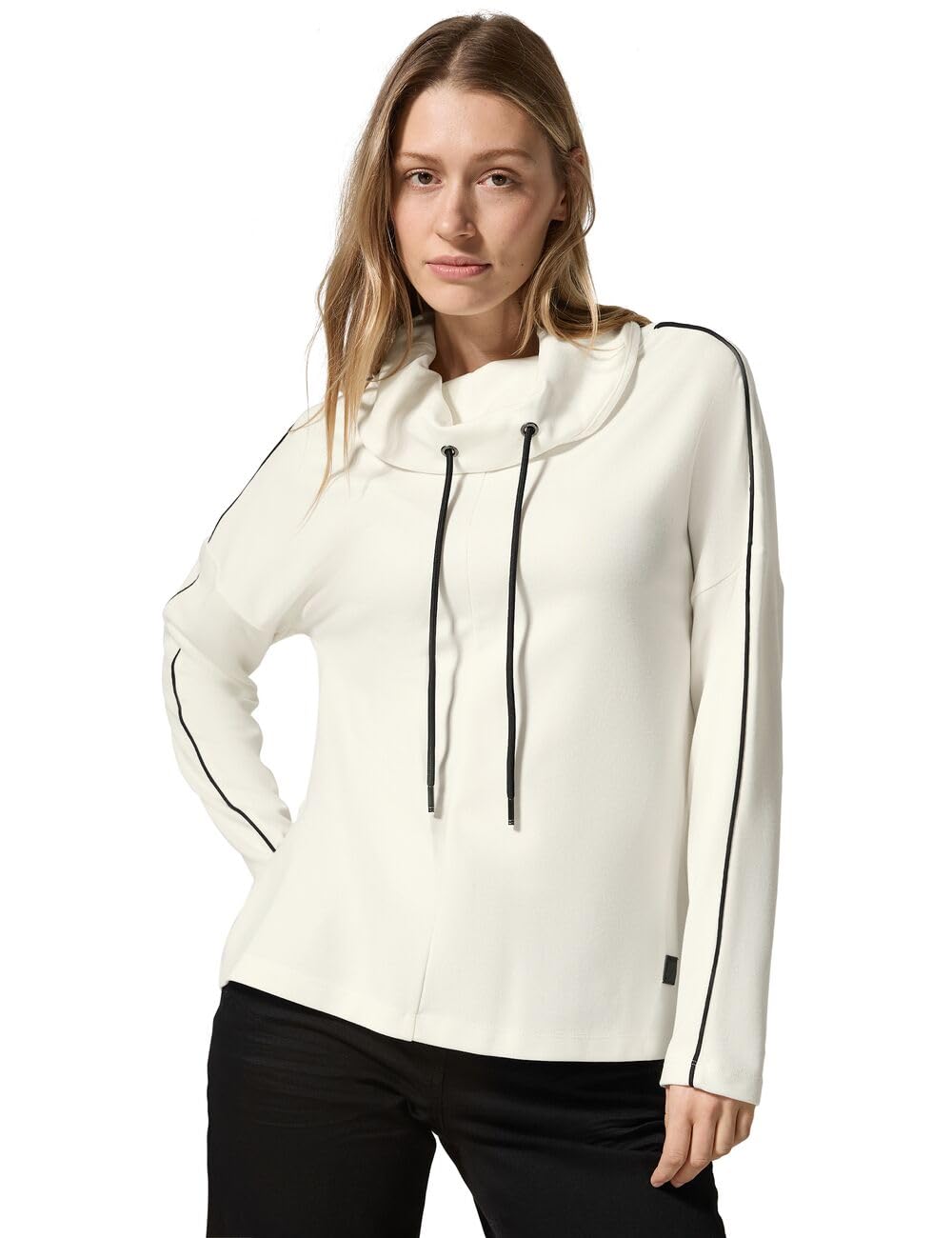 Cecil Women's Shirt with Contrast Detail, Vanilla White, L