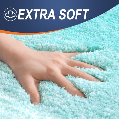 Image of OLANLY Bathroom Runner Rugs Mat 47x24, Extra Soft Absorbent Microfiber Bath Rugs, Rubber Backing, Quick Dry, Washable Long Bath Mats for Bathroom Floor, Tub and Shower, Home Decor Accessories, Teal
