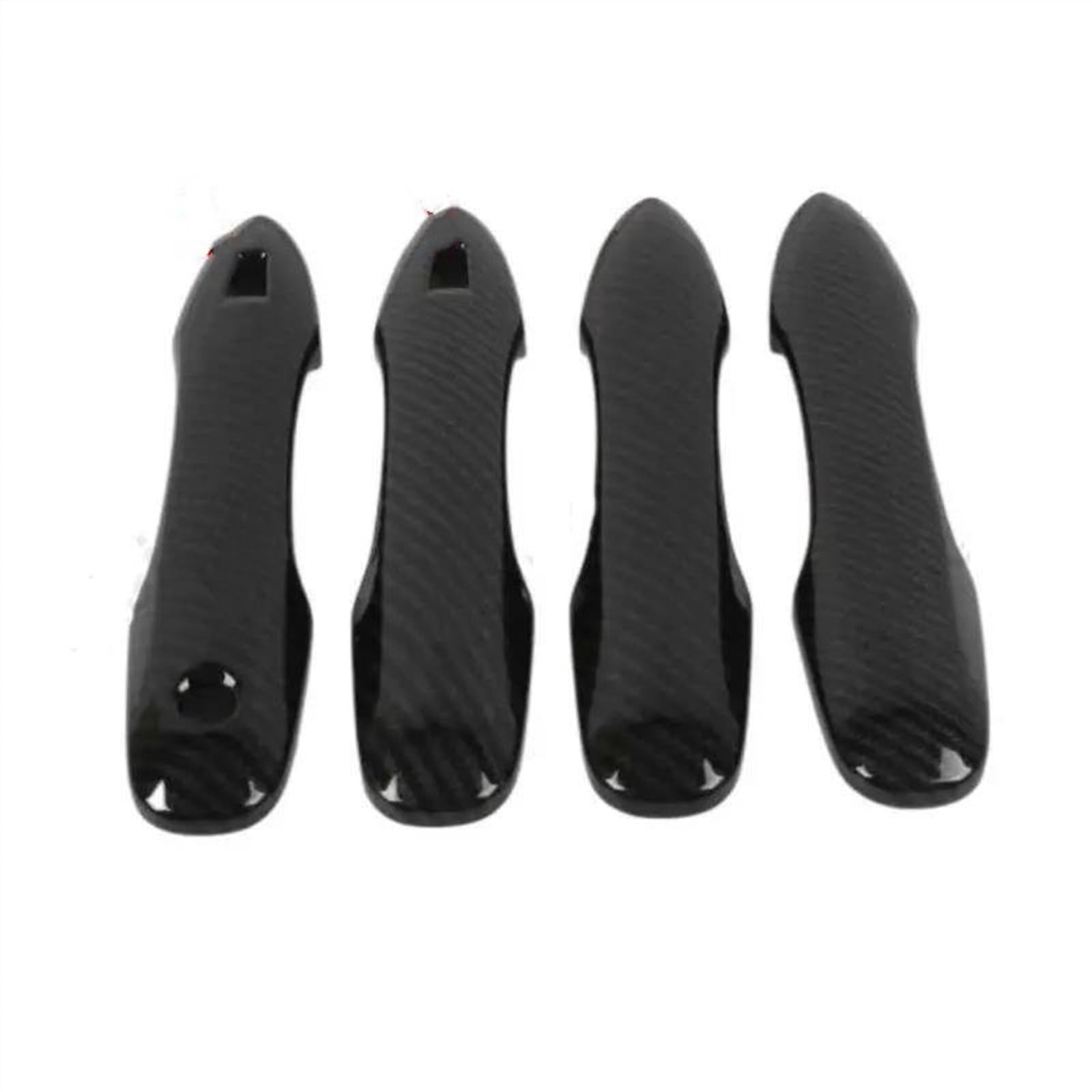 NOHEEU Carbon Fiber Chrome Car Door Handle Bowl Cover for Toyota for Corolla for Altis E210 19-23 Sticker(Carbon 2)
