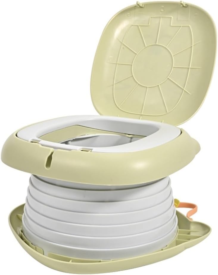 Collapsible Toilet, Toddler Travel Portable Potty, Toddler Training Seat with Carrying Handle, Girls and Boys Portable Potty