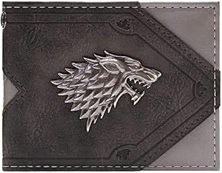 House Stark Bi-Fold Game of Thrones Dire Wolf ID and Card Wallet Grey