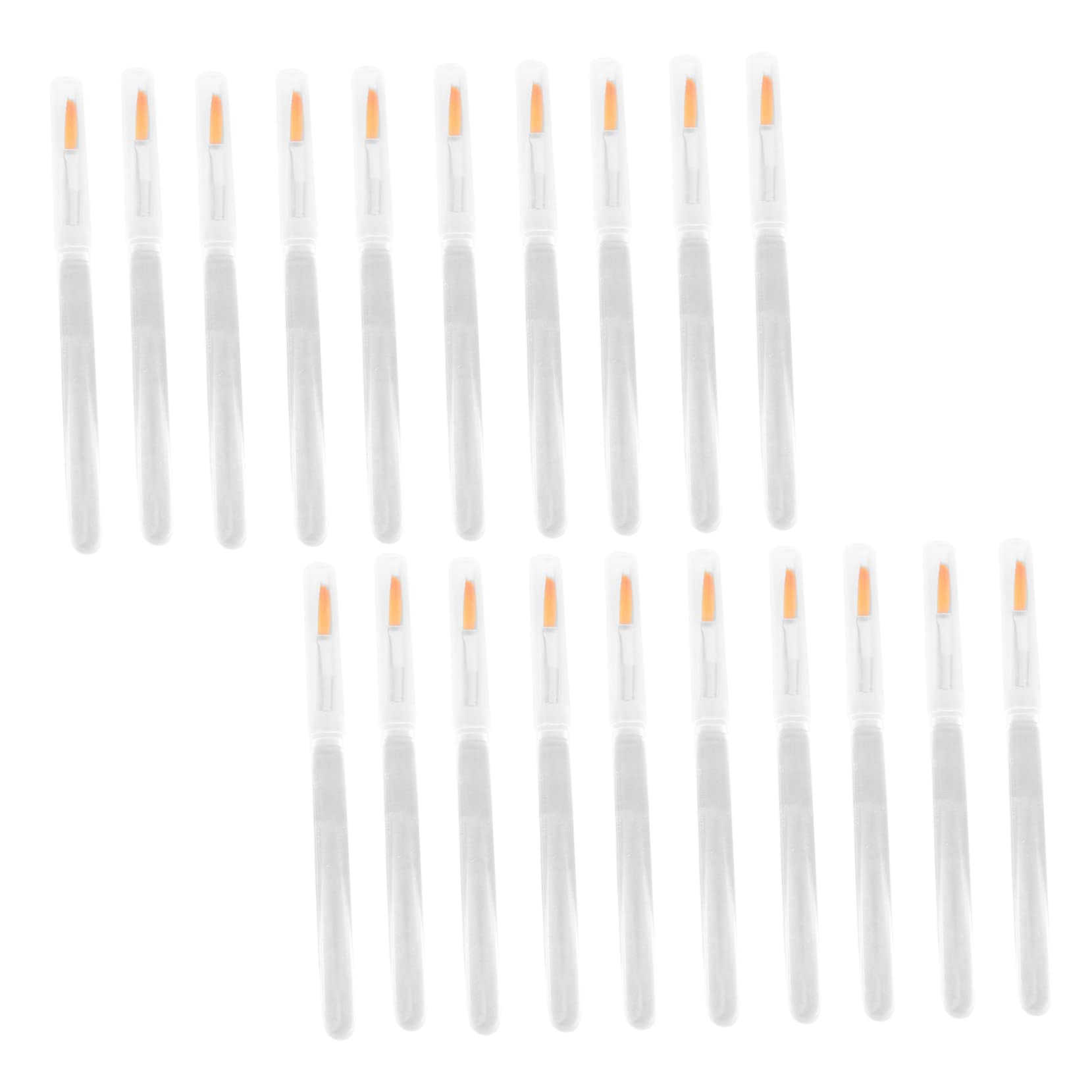 HAKIDZEL Lip Brush Applicator Wands 20pcs Crystal Lip Film Rods Portable Makeup Set Perfect for Travel