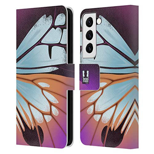 Carcasa Samsung Galaxy S22 5G Head Case Designs funda libro de cuero con tarjetero mariposa
