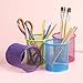 Tamaki Pen Holder Cup for Desk, Wire Mesh Pencil Cup Holder for Desk Office Pen Organizer (Pink)