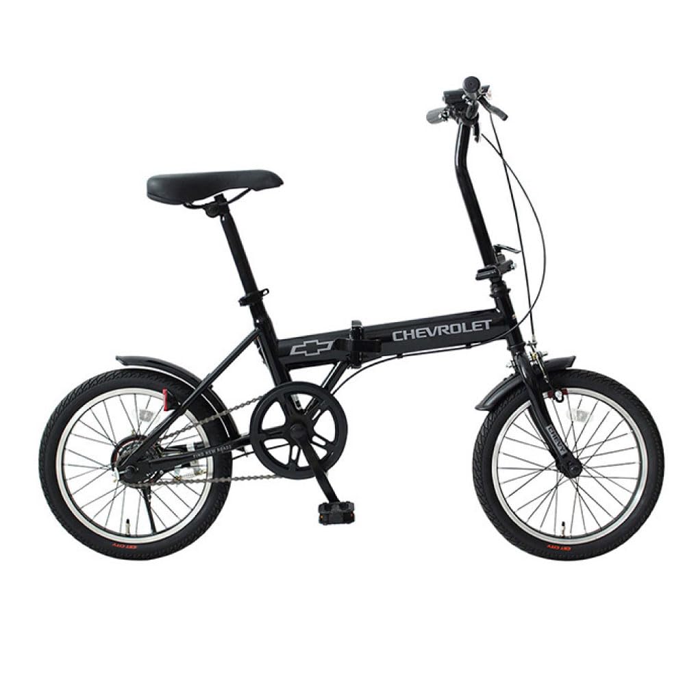 CHEVROLET ミムゴ 16インチ 折り畳み自転車  ブラック Amazon | 【 防犯登録付き/即乗りOK 】 折りたたみ自転車 MG
