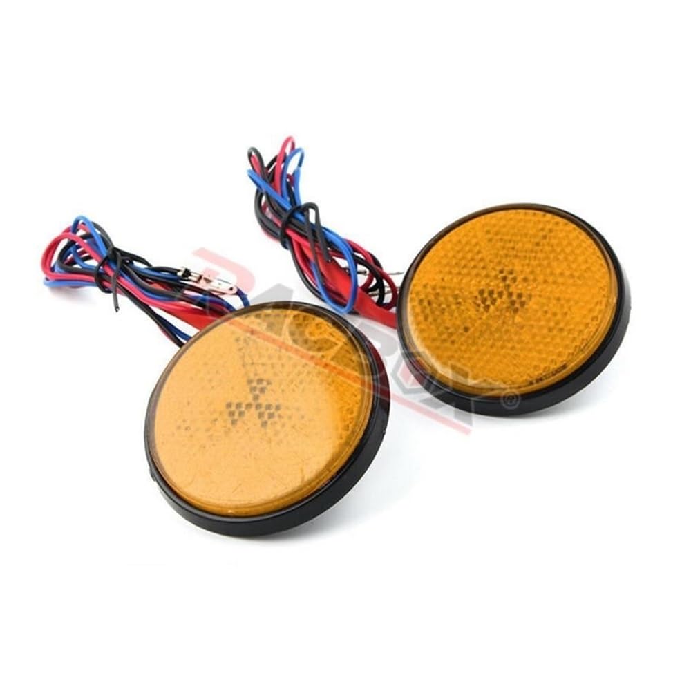 Luce Stop Fanale Posteriore Riflettore di luce LED rotondo da 12 V per indicatori direzione laterali per moto segnalazione direzionale posteriore per cross