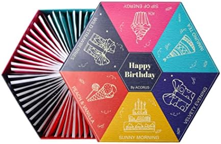 Acorus Happy Birthday Tea Gift Sets | Tea set Birthday Present to Those who we care about | Selection of Fruit, Herbal and Black Tea with Warm Wishes Written all Over the Box | 60 Tea Bags