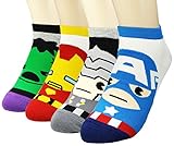 JJMax Women's Superheroes and Villains Cute Cartoon Hero Socks Set, Kawaii Set 1, One Size