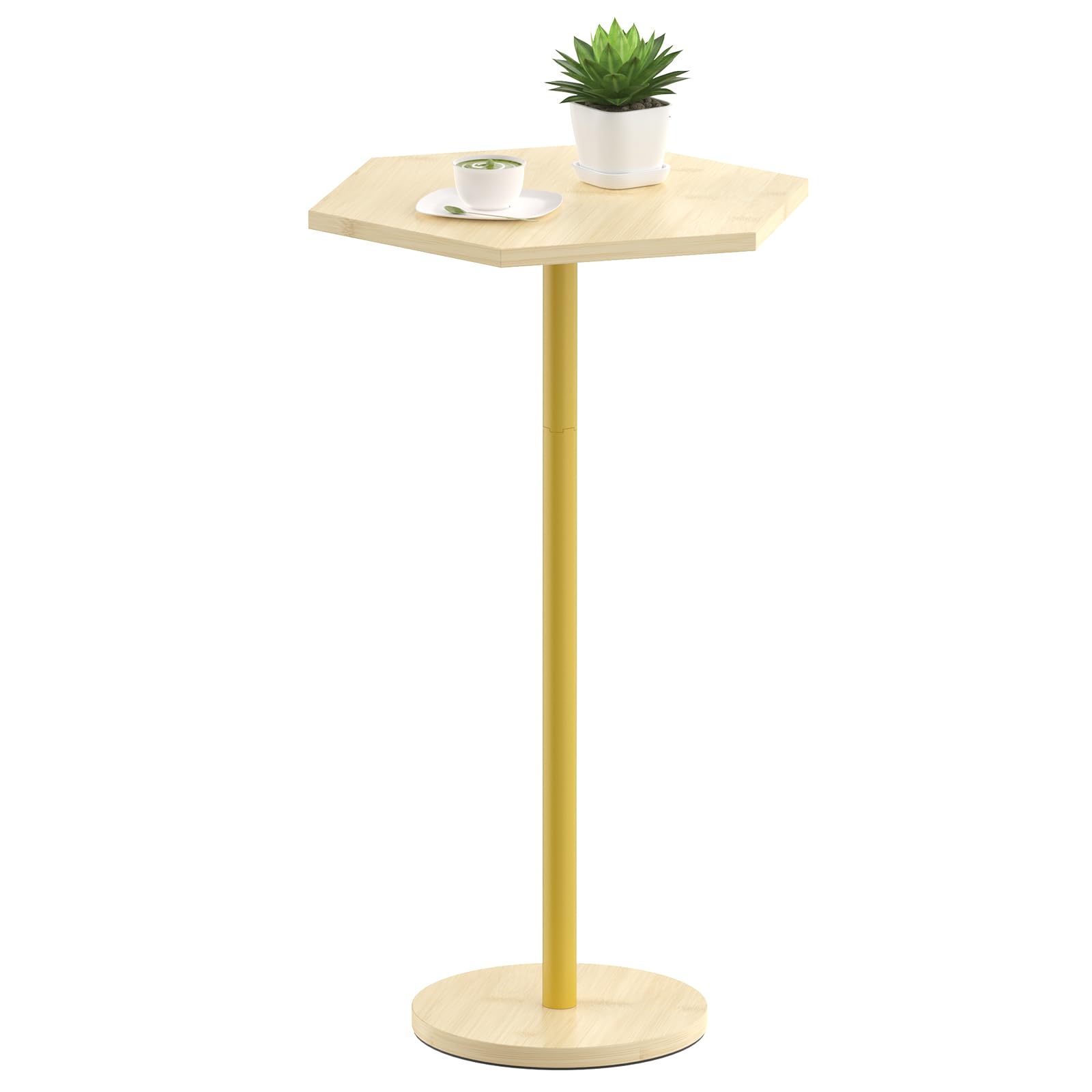 Petite table guéride, table de boisson, table d'appoint avec piédestal pour petits espaces dans le salon, la chambre à coucher, le canapé
