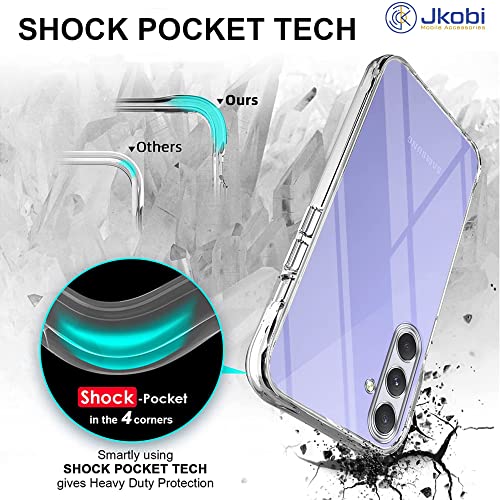 Image of Jkobi Back Cover for Samsung Galaxy A54 5G (Silicone Clear Shockproof Case with Camera Protection | Soft and Flexible | Transparent)