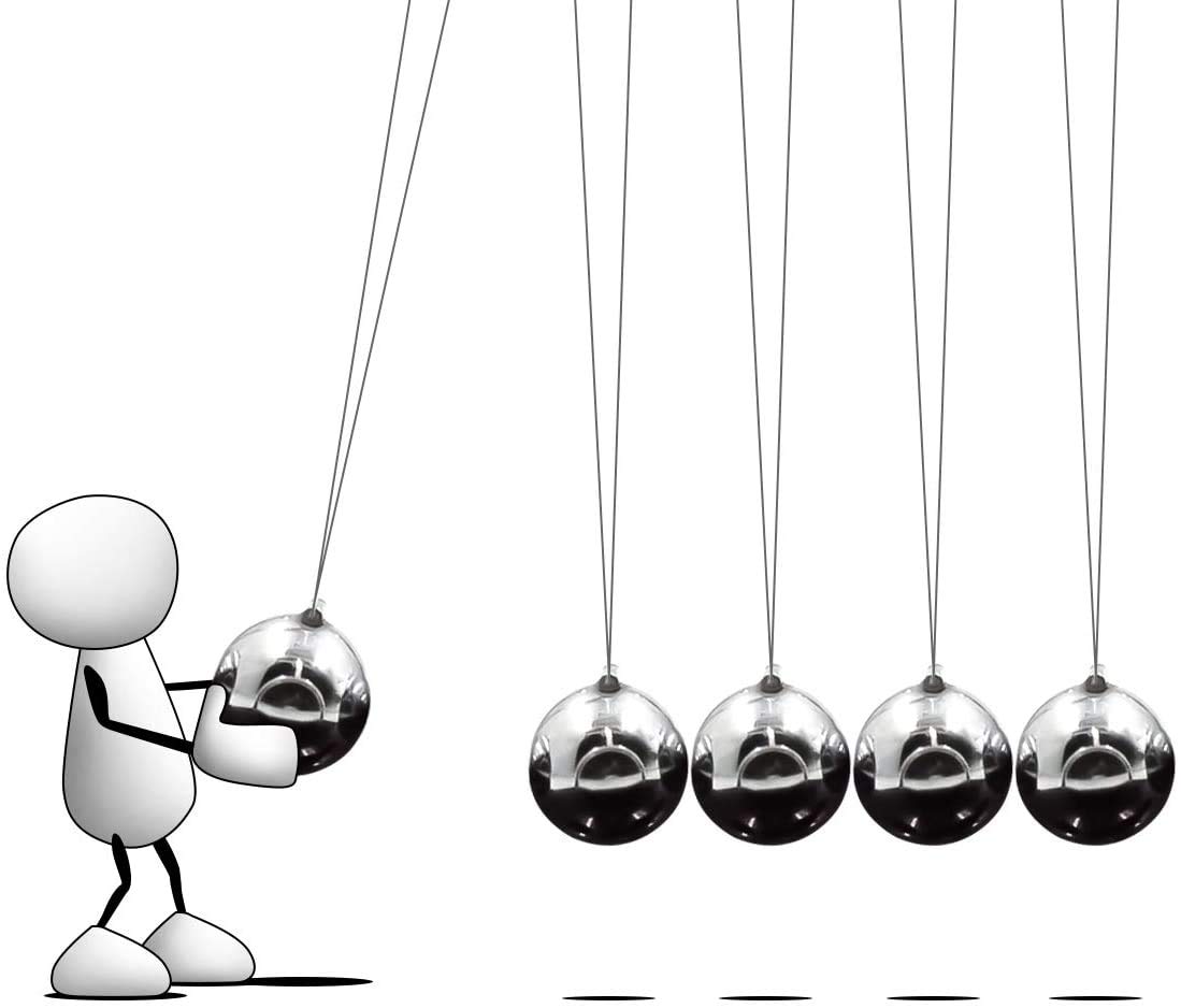 AXMIOUS Newton's Cradle Balance Ball Pendulum Balls Swinging Balls