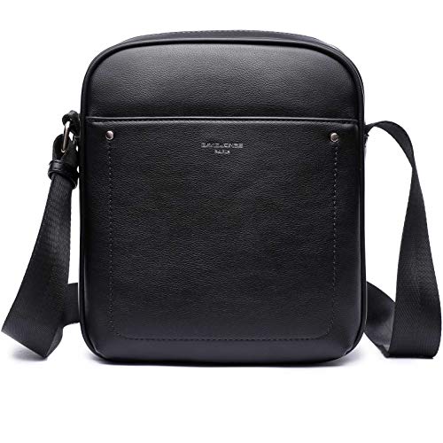 Men's Messenger Bag Black- Crossbody Shoulder Travel Bags Waterproof Man Purse Casual Sling Pack for Work Business