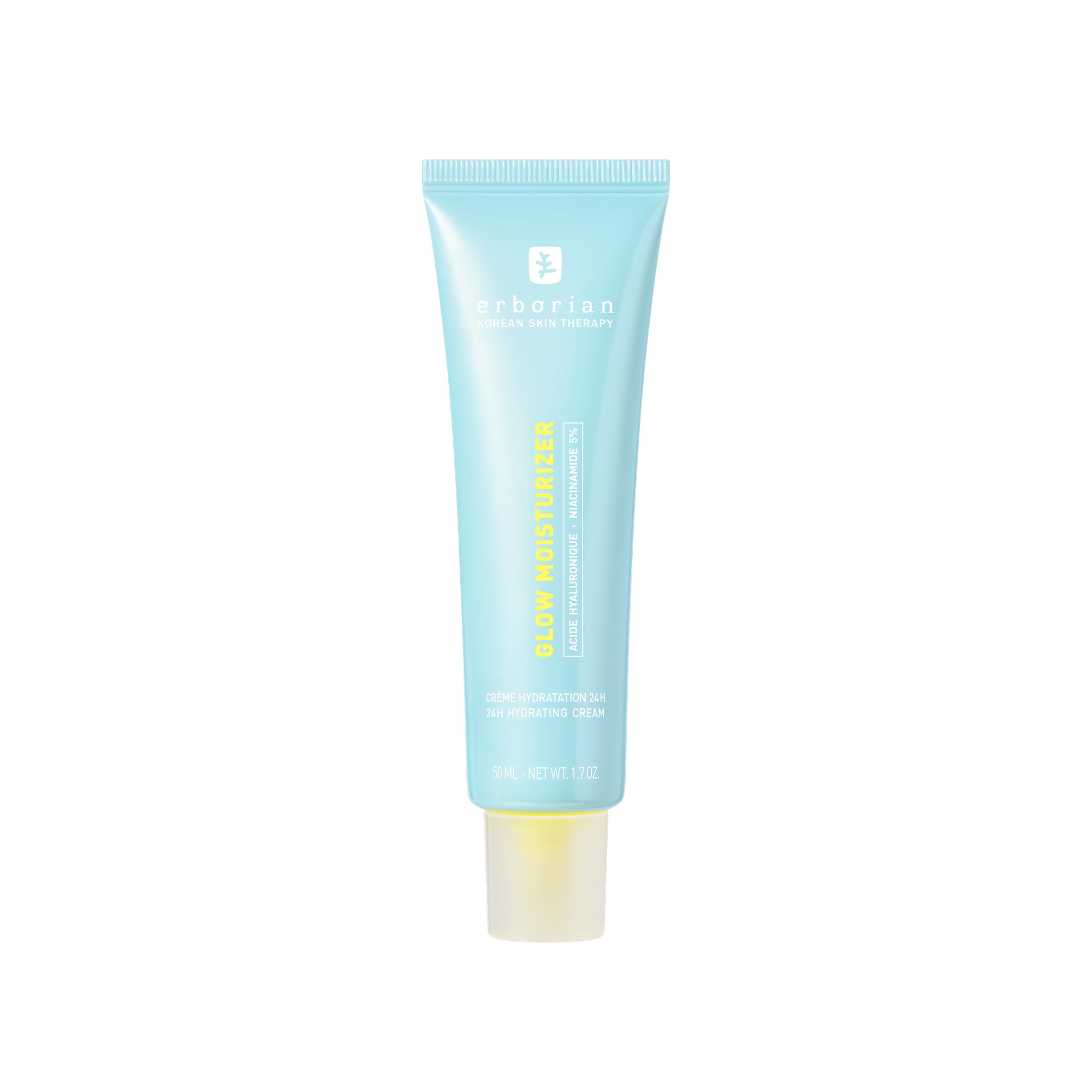 Erborian - Glow Moisturizer - 24H Hydrating Cream - Glass skin effect - Hyaluronic Acid and Niacinamide - 50ml - Korean Cosmetic