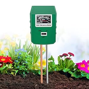 XDDIAS Bodemtester, 3-in-1 plantenvochtigheidsmeetinstrument, grondpH waarde/vochtigheid/lichtsterkte meter planttester…