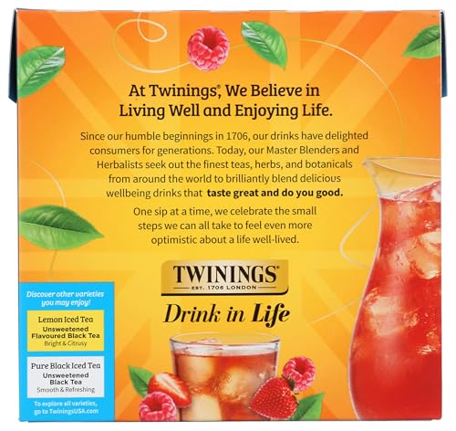 Image of Twinings, Tea Iced Herbal Strawberry Raspberry, 72 Count