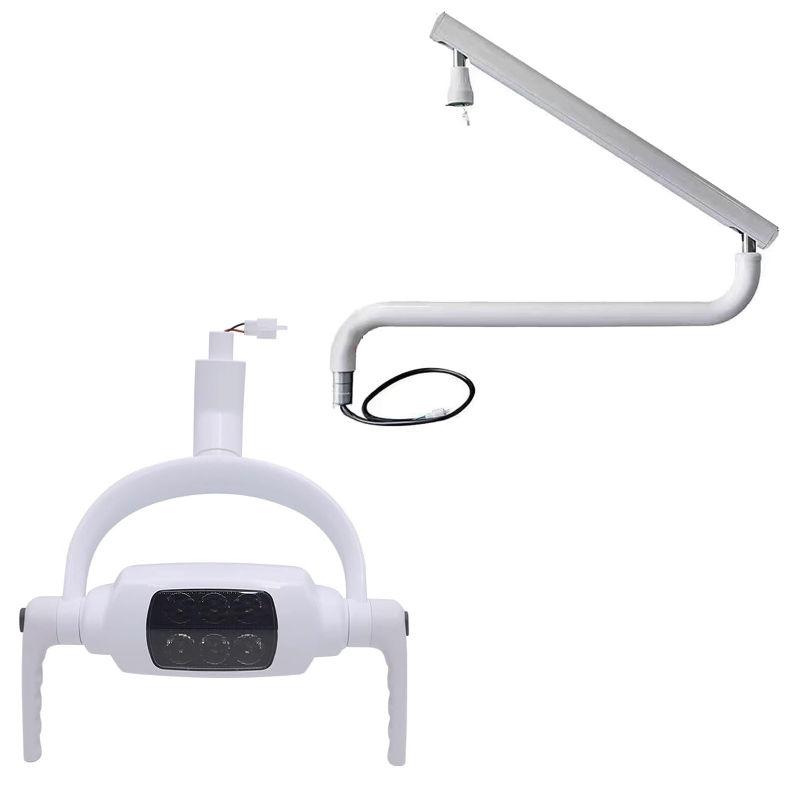 Lampa LED Do Badania Stomatologicznego Akcesoria Do Foteli Dentystycznych Stomatologiczna Lampka Ustna Z 6 Żarówkami I Uchwytem 2 Rodzaje Uchwytów Interfejsu(26-35mm)