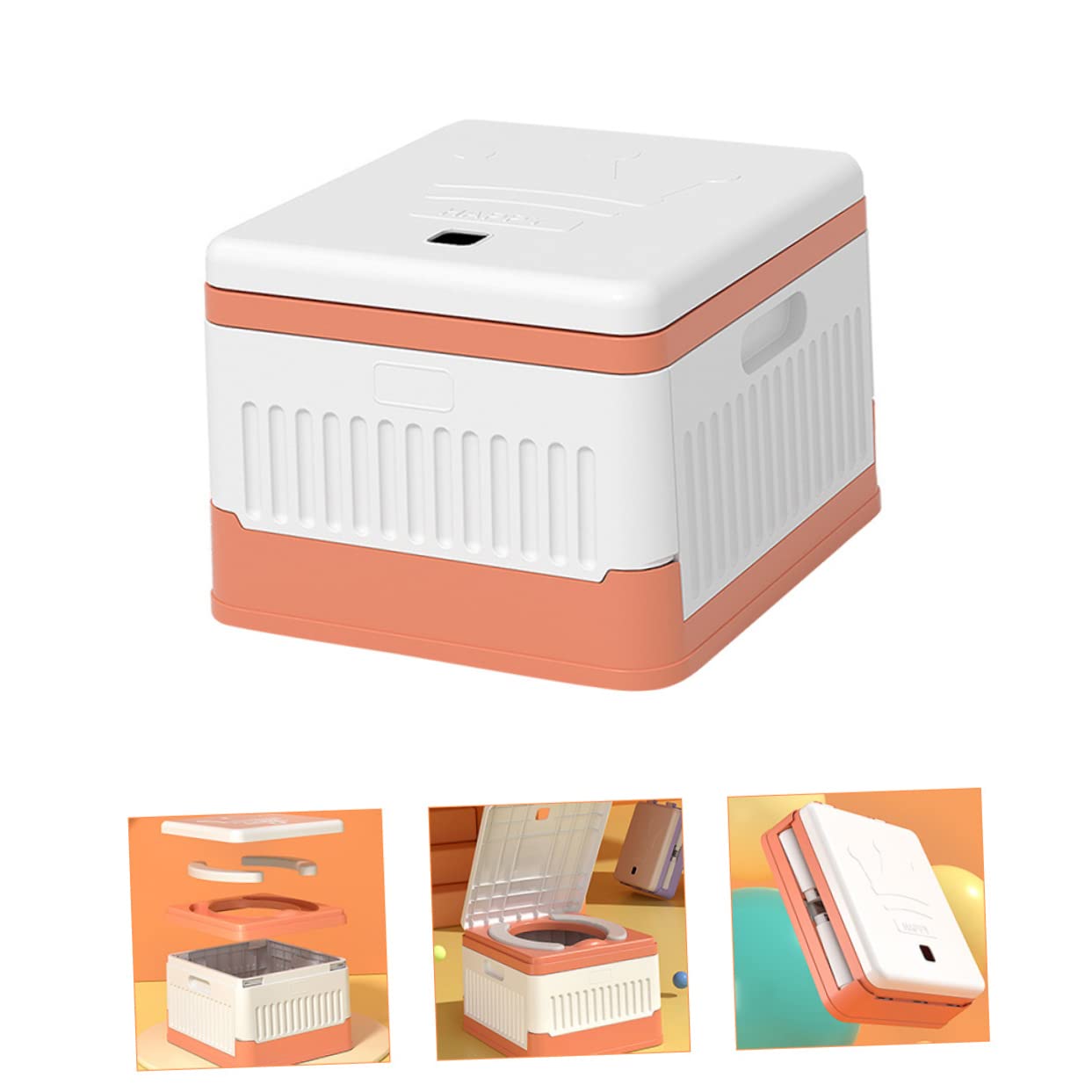 BESTonZON Inodoro Infantil Plegable para Orinal de Viaje Organizador de Maquillaje Tapa Inodoro de Entrenamiento para Camping al Aire