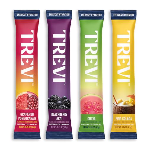 Image of TREVI Electrolytes Powder Packets, Sugar Free Hydration, Tropical 20 Pack | Essential Daily Drink Mix, 0 Sugar, Magnesium, Potassium, Vitamin C, Calcium, B6 & B12 Vitamins