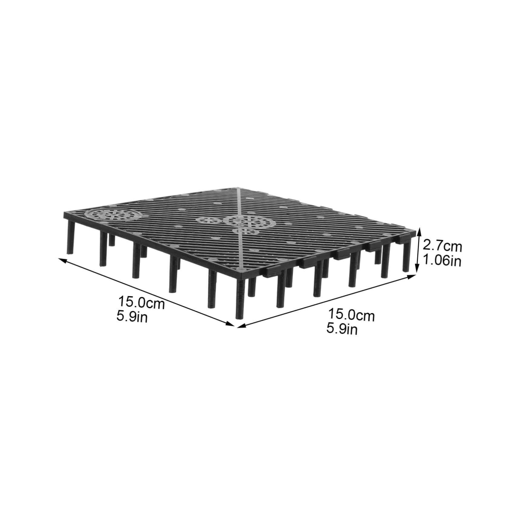 40 STK Filterplatte Für Aquarien Sieb Schwarze Aquarien-trennschalen Kiesschale Für Aquarien Schwarzer Kies Für Aquarien Aquarienfilter Zubehör Unteres Filteraquarium Gießen Black