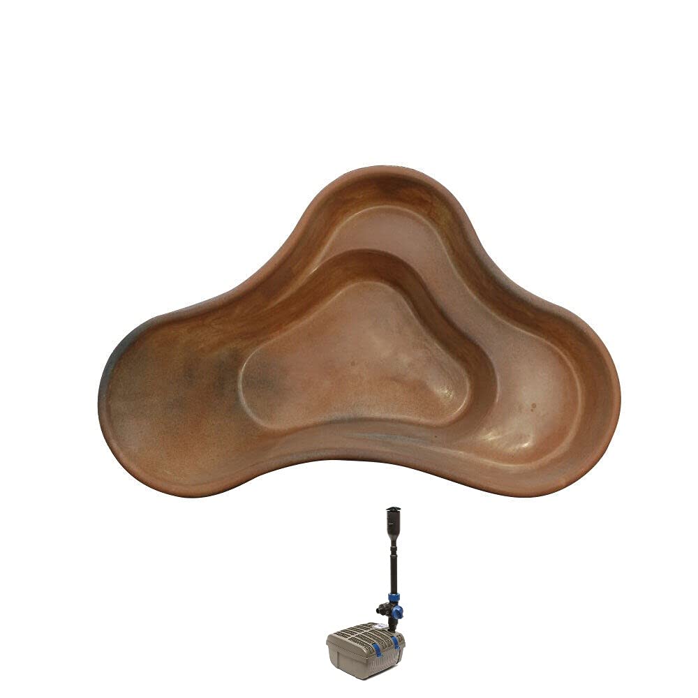 Giardini d'Acqua Kit Laghetto da Giardino Completo Modello Guadalupa, Misure Vasca 197 cm x 126 cm + Filtro Interno Uvc 1500 capacità 440Lt Pompa Inclusa