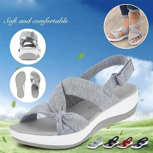 Women's Summer Sandals Orthopedic Arch Support Walking Shoes Casual Orthotic Low Platform Wedges Sandals With Back Strap4