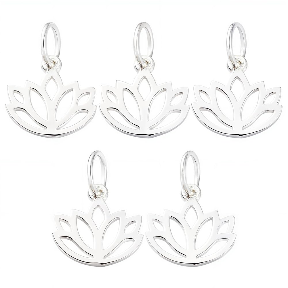 SUNNYCLUE Lotus Yoga Om Ohm Flower Charms Jewellery Findings