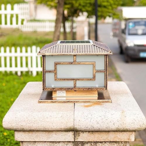 2W Lampa Solarna Led Do Ogrodu Zewnętrznego, Słupek - Jasna Lampa Ścienna, Zewnętrzna, Słupek, Lampa Trawnikowa Z Ciepłym I Białym Światłem - Inteligentne Sterowanie Oświetleniem, Wodoodporna, Stopie