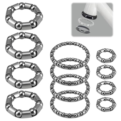 Nextpal 12 Pcs Bike Wheel Ball Bearings, Retainer Cages 3 Sizes for Front Rear Hub Wheel and Bottom Bracket at-Home, Bicycle Repair Maintenance Parts Ensuring Smooth Rolling - Thumbnail 2
