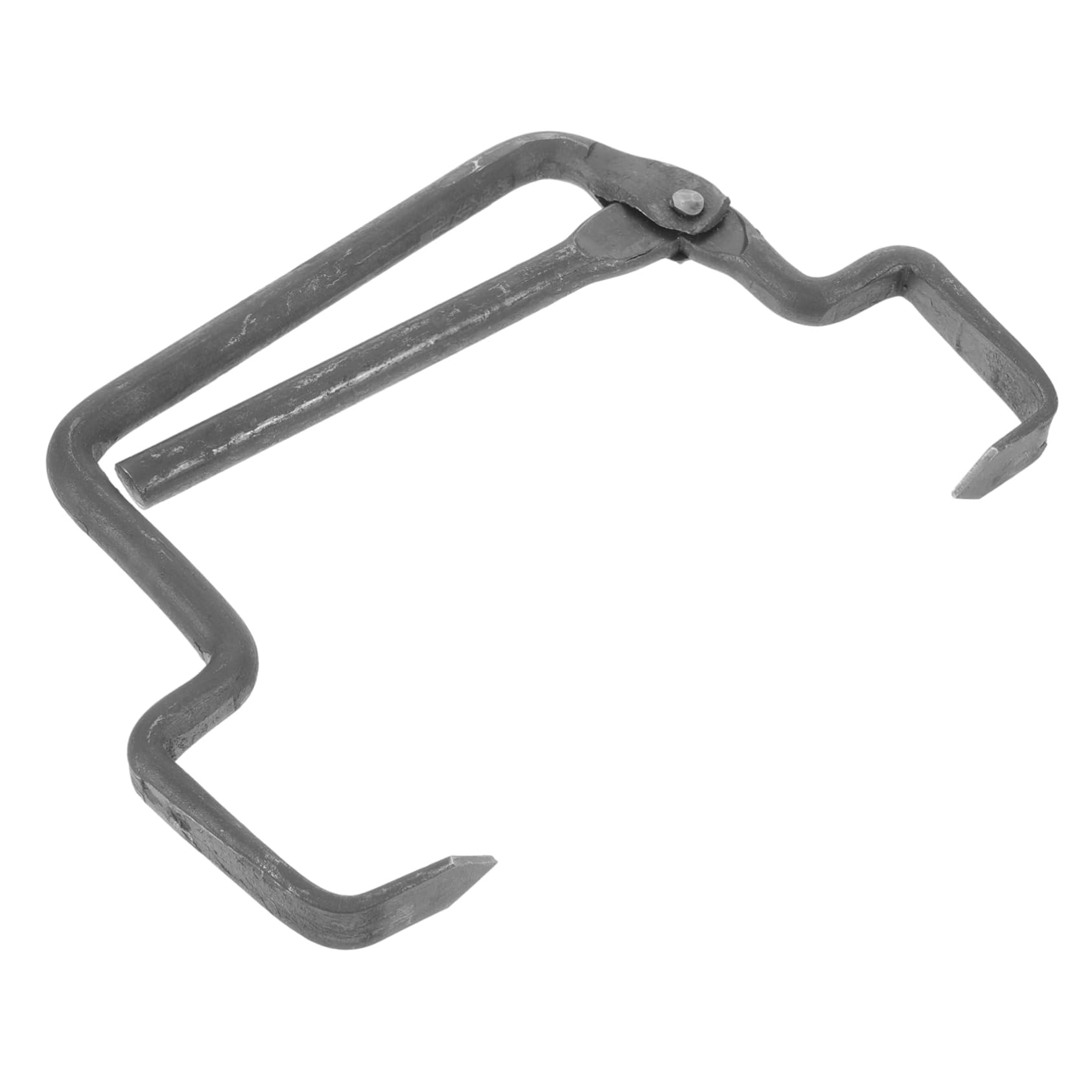 Happyyami Outdoor Tools Metal Ice Cubes Outdoor Clips Ice Blocks Moving Tool Ice Clip Tow Bar for Ice Industrial Ice Tongs Ice Tow Bar Ice Block Moving Tool Tow Bars Lift Iron Ice Making