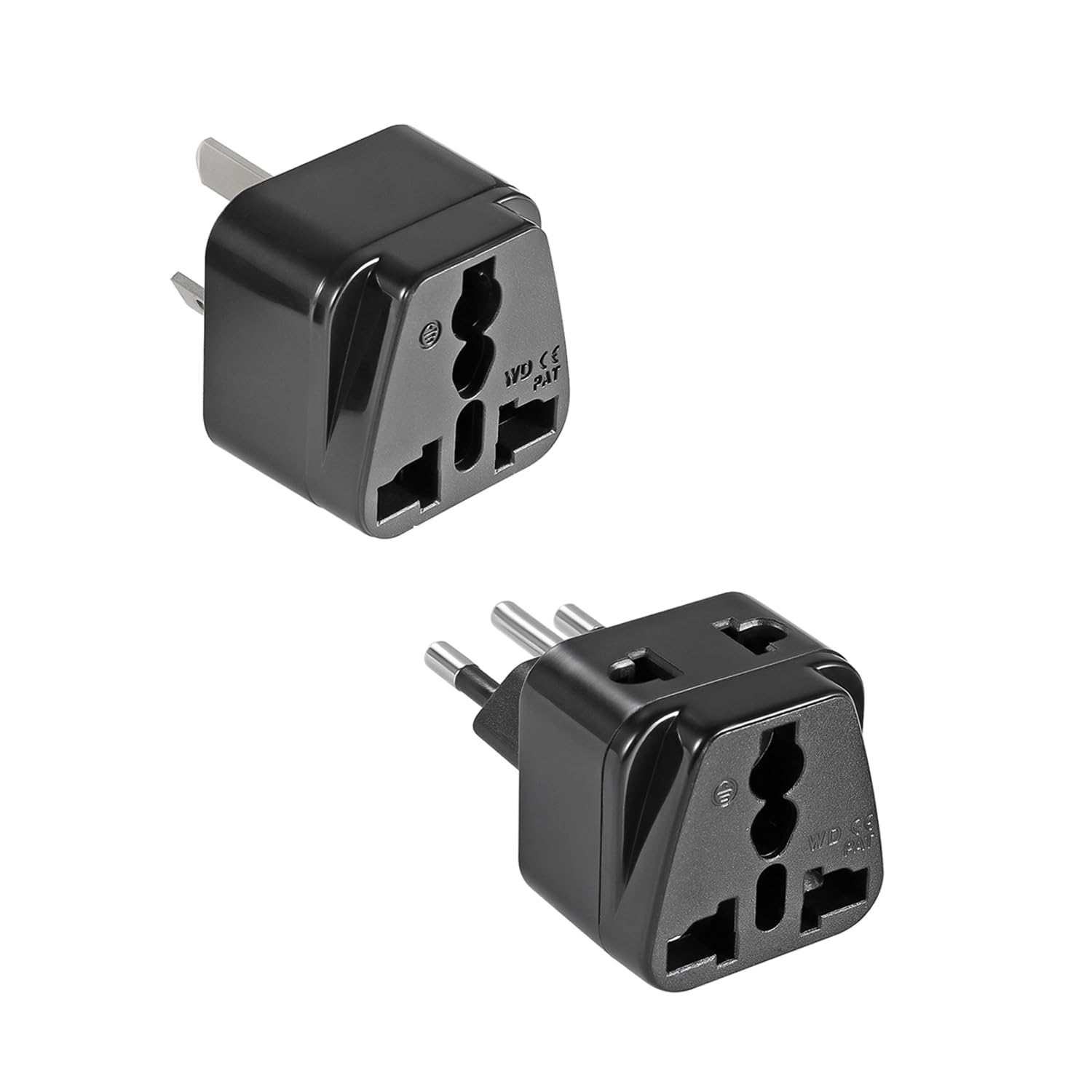 Adaptador de viaje universal, enchufe tipo A a Argentina, Uruguay, Australia, Suiza y Brasil, negro