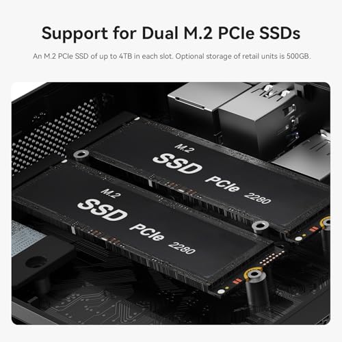 Image of Beelink SER5 MAX Mini Pc,AMD Ryzen 7 7735HS(up to 4.75GHz,8C /16T),Mini Computer with 24GB LPDDR5 /500GB M.2 PCle4.0x4 SSD,Support Triple Display /2.5G LAN /WiFi 6 /BT5.4