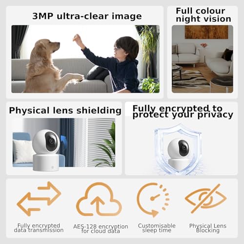 Xiaomi Smart Camera C301 Sphérique Caméra de sécurité IP Intérieure 2304 x 1296 pixels PlafondMurBureau Neuf - vue 2