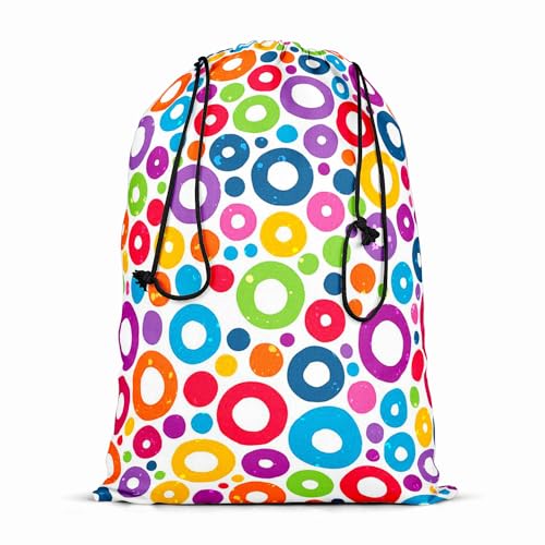 Image of ArtzFolio Colorful Circles D1 | Reusable Sack Bag | Bag for Gym, Storage, Vegetable & Travel
