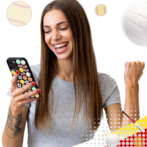Image of Weysat 30g Small Sports Polymer Clay Slices 0.2 Inch Tiny Clay Multiple Ball Pieces Sports Sprinkle Baseball Tennis Basketball Softball Football Soccer Confetti for DIY Craft Party Decoration for Team